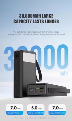 Most Sell Products PD Power Bank IOS Fast Charging Phone Large Capacity 30000mah Power Bank