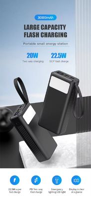 Most Sell Products Floodlight Power Bank IOS Fast Charging Phone Large Capacity 30000mah Power Bank