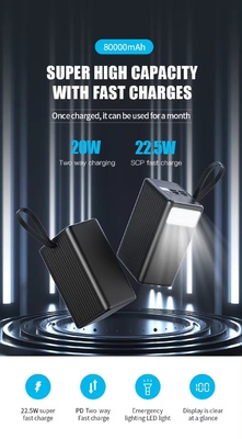 Large Capacity Power Bank Outdoor Fast Charging Station Power Bank 80000mah Power Bank