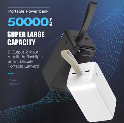 Large Capacity Power Bank 50000mah PD and Mobile Fast Charger Power Bank Led Display with Emergency Light