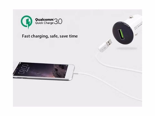 Dual USB Port Mobile Phone Quick Charger ABS Material With ROHS Certificate