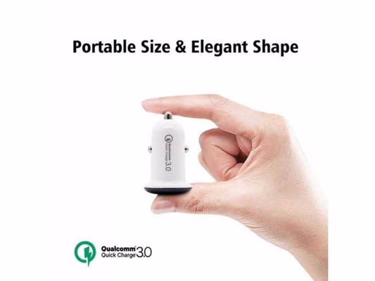 Dual USB Port Mobile Phone Quick Charger ABS Material With ROHS Certificate