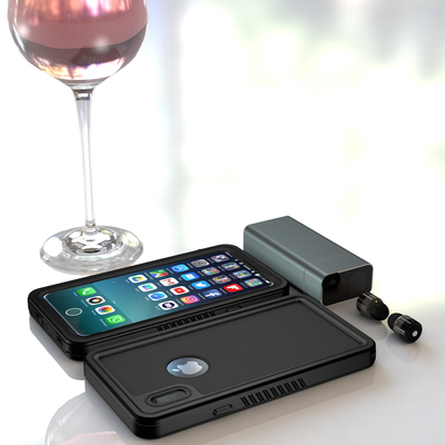 Waterproof IPX8 Mobile Phone Protective Cases Black Color For IPhone X
