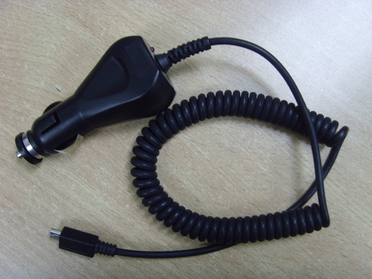 5V1A PU Curly Cable Micro USB Car Charger For Android Mobile Phones E Mark Approved