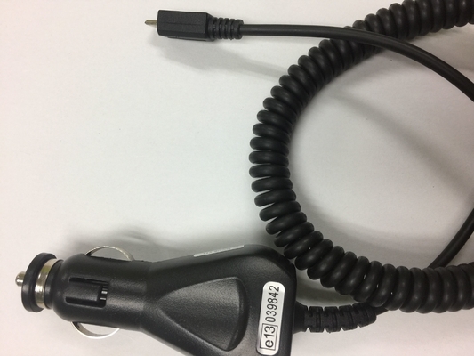 5V1A PU Curly Cable Micro USB Car Charger For Android Mobile Phones E Mark Approved