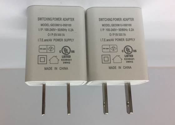 5V1A Universal Mobile Phone Travel Charger With UL and Efficiency Level 6 Certificate