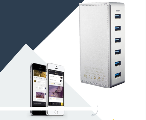10A 6 Port Multi USB Travel Charger Desktop Charging Station With CE Certified