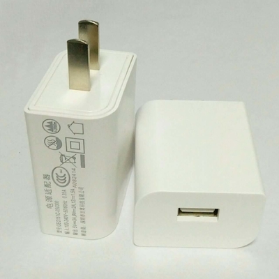5V 3A White USB Mobile Phone Charger Adapter Level VI Efficiency For Home