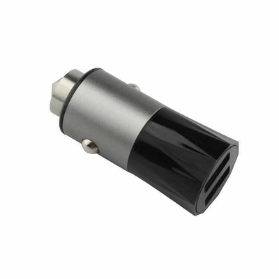 High Amp Mobile Phone USB Car Charger Dual USB Port With Metal Copper Housing