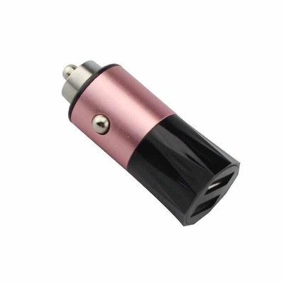High Amp Mobile Phone USB Car Charger Dual USB Port With Metal Copper Housing