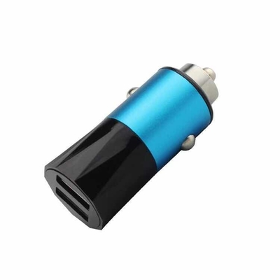 High Amp Mobile Phone USB Car Charger Dual USB Port With Metal Copper Housing