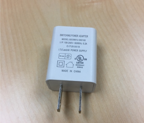 5V1A UL Listed Universal Rapid Cell Phone Charger Indoor Powerful USB Wall Charger