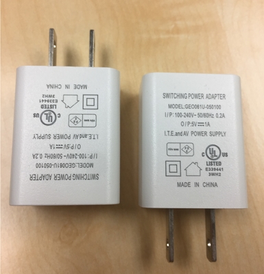 Universal 1A Travel Mobile Phone Charger Adapter UL/FCC Approved For Android Phone