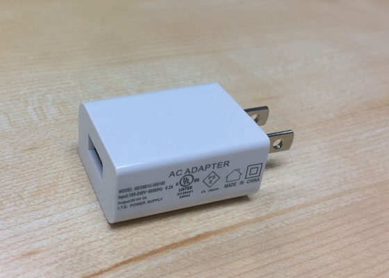 Mini Size Single USB Port AC USB Charger Adapter UL FCC Approved with output 5V1A