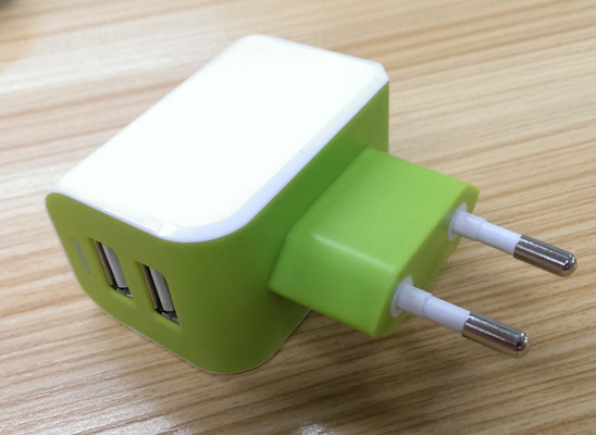European Plug Multi USB Travel Charger 3.1A Dual USB Port For IPhone / Galaxy