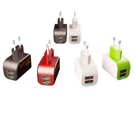 2 Port Multi USB Travel Charger DC 5 V 3.1 A Output Home Charger Adapter