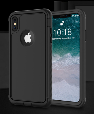 Black Snowproof Personalised Phone Case , Shockproof Rugged Cell Phone Cases