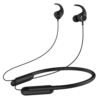 V4.2 Neckband Bluetooth Headphones With Microphone Built In Black Color