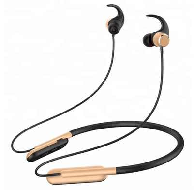 V4.2 Neckband Bluetooth Headphones With Microphone Built In Black Color