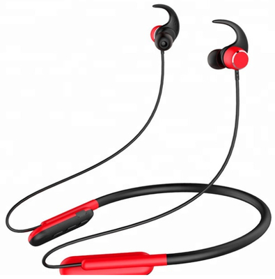 V4.2 Neckband Bluetooth Headphones With Microphone Built In Black Color