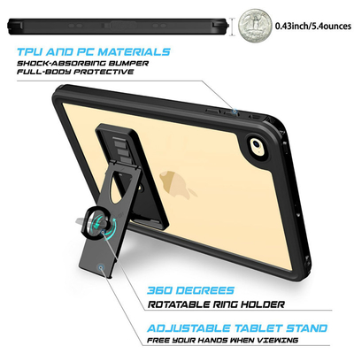 7.9 Inch Ipad Cases And Covers Dirt Resistant TPU Material Black Color