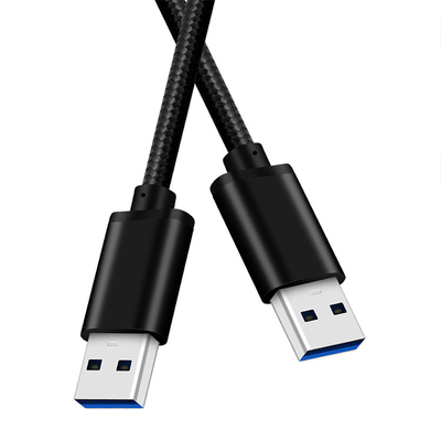 Double USB High Speed Usb Cable , Gold Plated Connector USB Data Transfer Cable