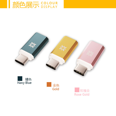 Colorful USB To USB C Adapter , Fast Charging USB 3.1 Type C Cable Resistor