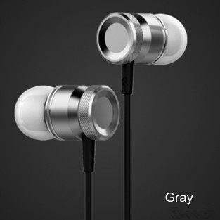 USB Type-C Earbuds Magnetic Wired In ear Stereo Metal Headphone For HTC U11 Silver