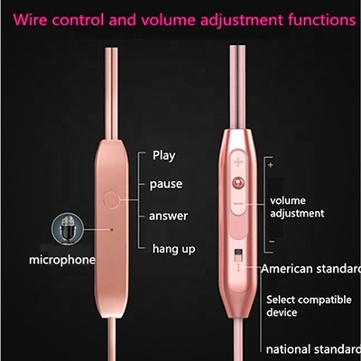 In Ear Running Stereo Headphones With Hooks And Volume Control For Workout Sports Silver