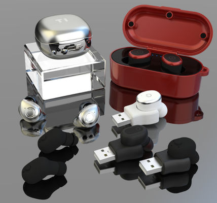 Mini Size Waterproof Wireless Earbuds PC Material Large Battery Capacity