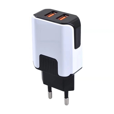 5V3.1A Dual USB Wall Charger,Charging Block For iPhone ,Google Pixel Black and White