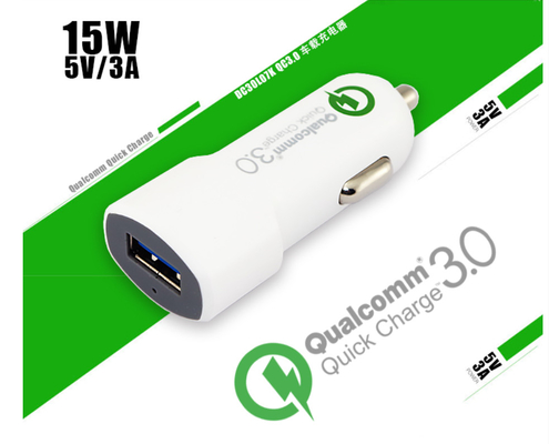 One Way USB Mobile Phone Quick Charger 60 X 25 X 18mm Dimension With 3A Output