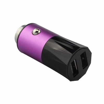4.8 A Colorful Mobile Phone USB Car Charger Dual USB Port Changeable Output