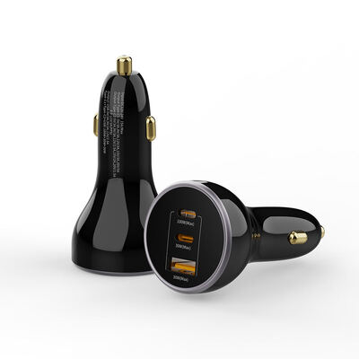 Output 100W PD Charger QC3.0 Charger ,USB C Car Charger,3 Port Car Phone Charger Adapter,PD3.1 QC 3.0 Port Cig-plug Lighter Charger