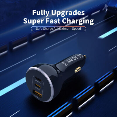 Large Power 160W USB C Car Charger,3 Port Car Phone Charger Adapter,PD3.1 QC 3.0 Port Cig-plug Lighter Charger