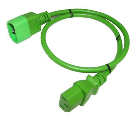 Durable IEC C13 C14 Power Cord 14AWG AC 7A PVC Material RoHS Standard